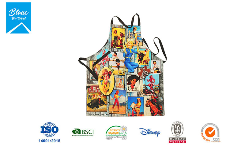 custom digital printed kitchen apron